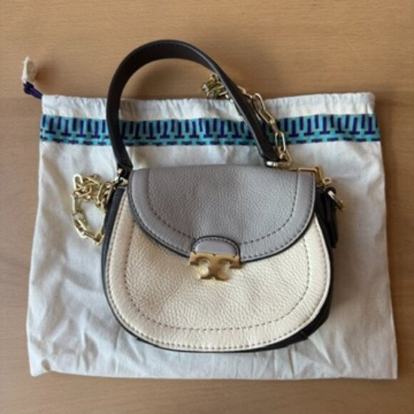 Women's Tri-Color White, Grey, Black Tory Burch Crossbody Bag with Dust Bag - Picture 2 of 16